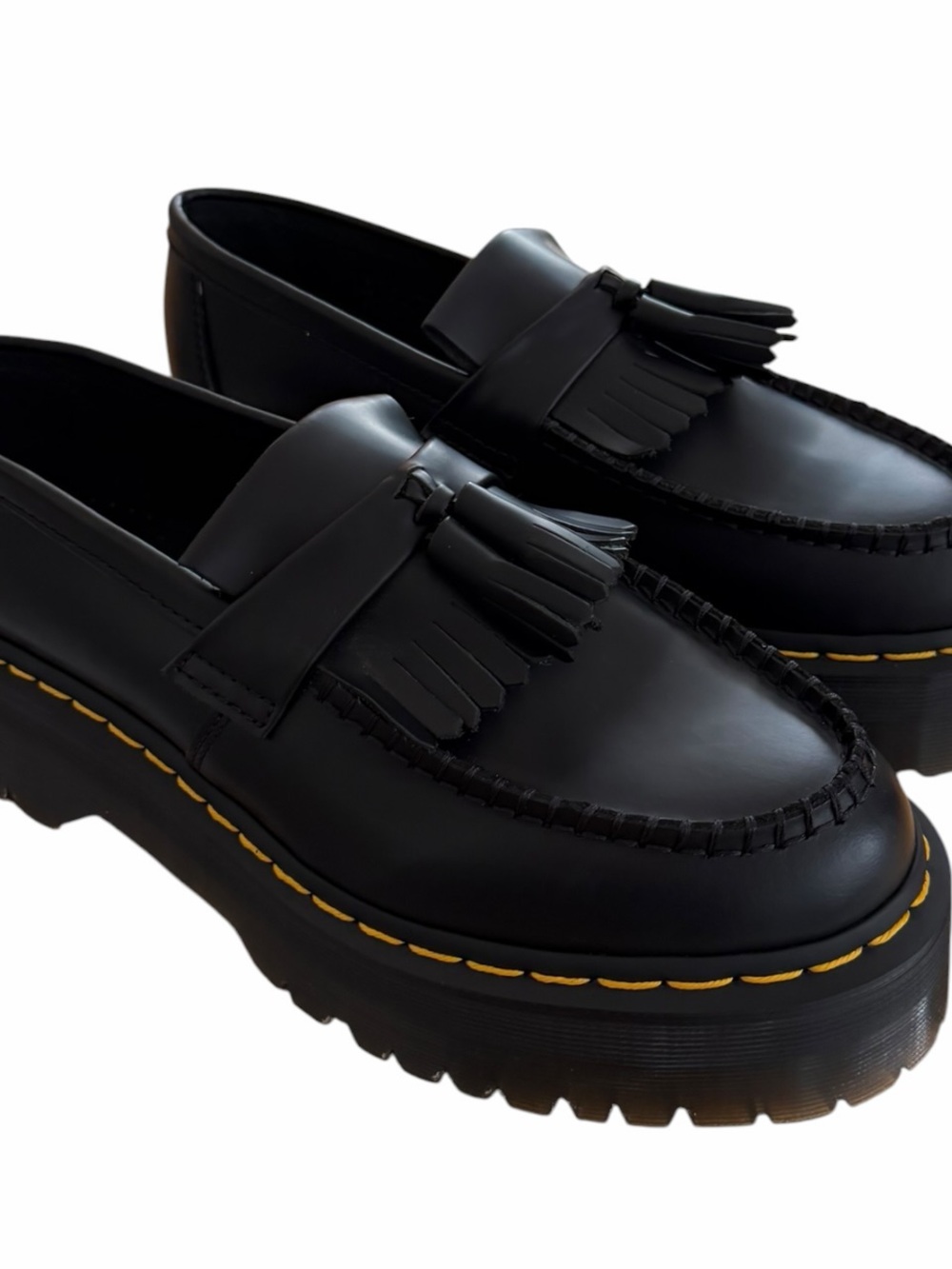 NWOB Dr. Martens Adrian Quad Platform Tassel Loafers Black Size 8M/9W - Picture 3 of 10